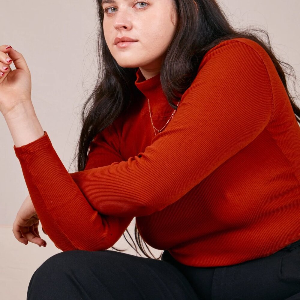 Big Bud Press Essential Turtleneck in Paprika